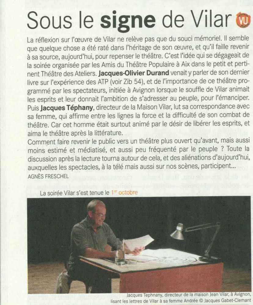 Lecture Vilar Zibeline