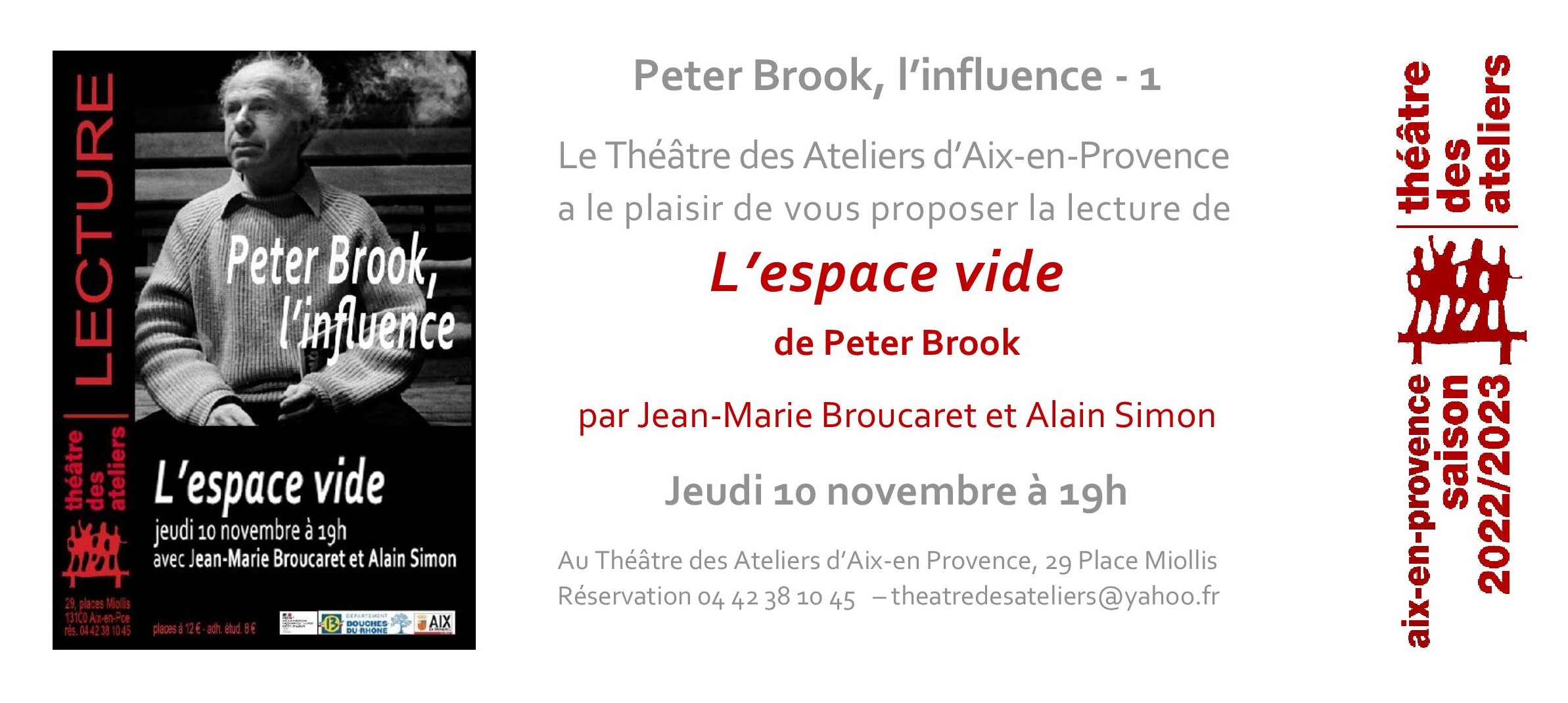 info Brook – – Théâtre des Ateliers Aix en Provence – Alain Simon et la ...